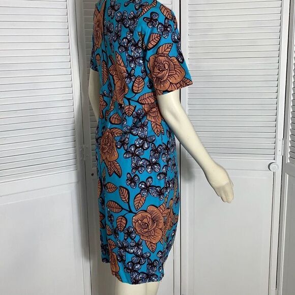 Vintage Bold Floral Mod Dress With Appliqué Size Medium - Picture 9 of 15